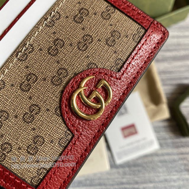 Gucci专柜新款女包, 古驰哆啦梦牛角卡包名片夹 654539  gdj1589